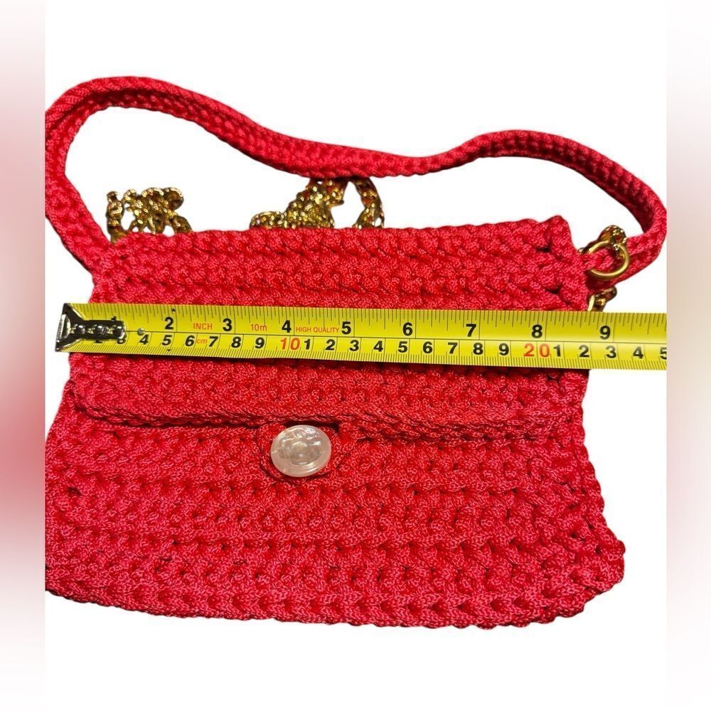 New Handmade Hot Pink Crochet Shoulder Crossbody Bag - Picture 4 of 7